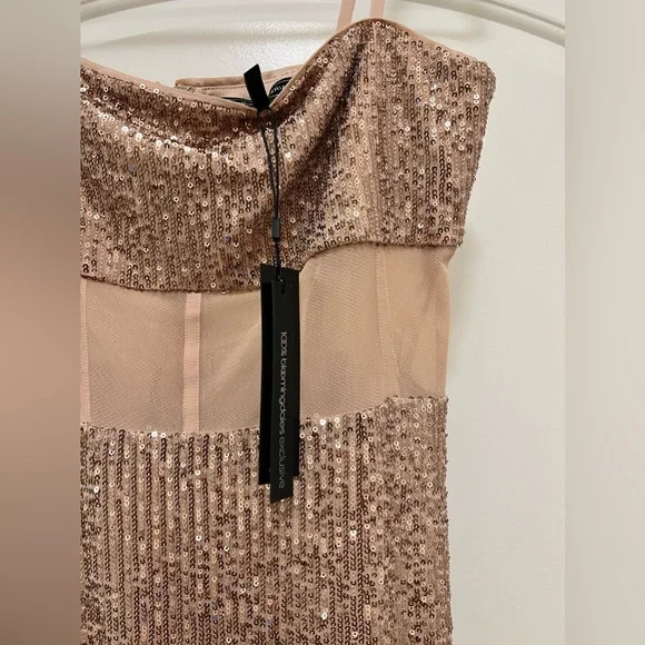 NWT BCBG MaxAzria Sequin Evening Gown - Picture 13 of 14